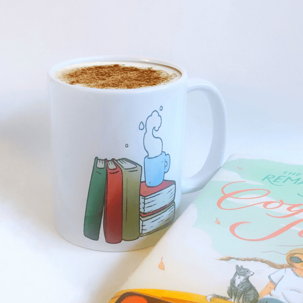 Books with Coffee Mug