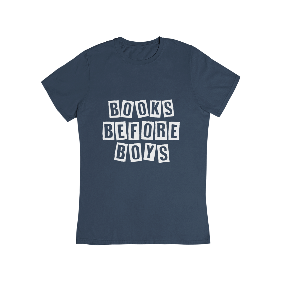 BOOKS BEFORE BOYS Adult T-shirt