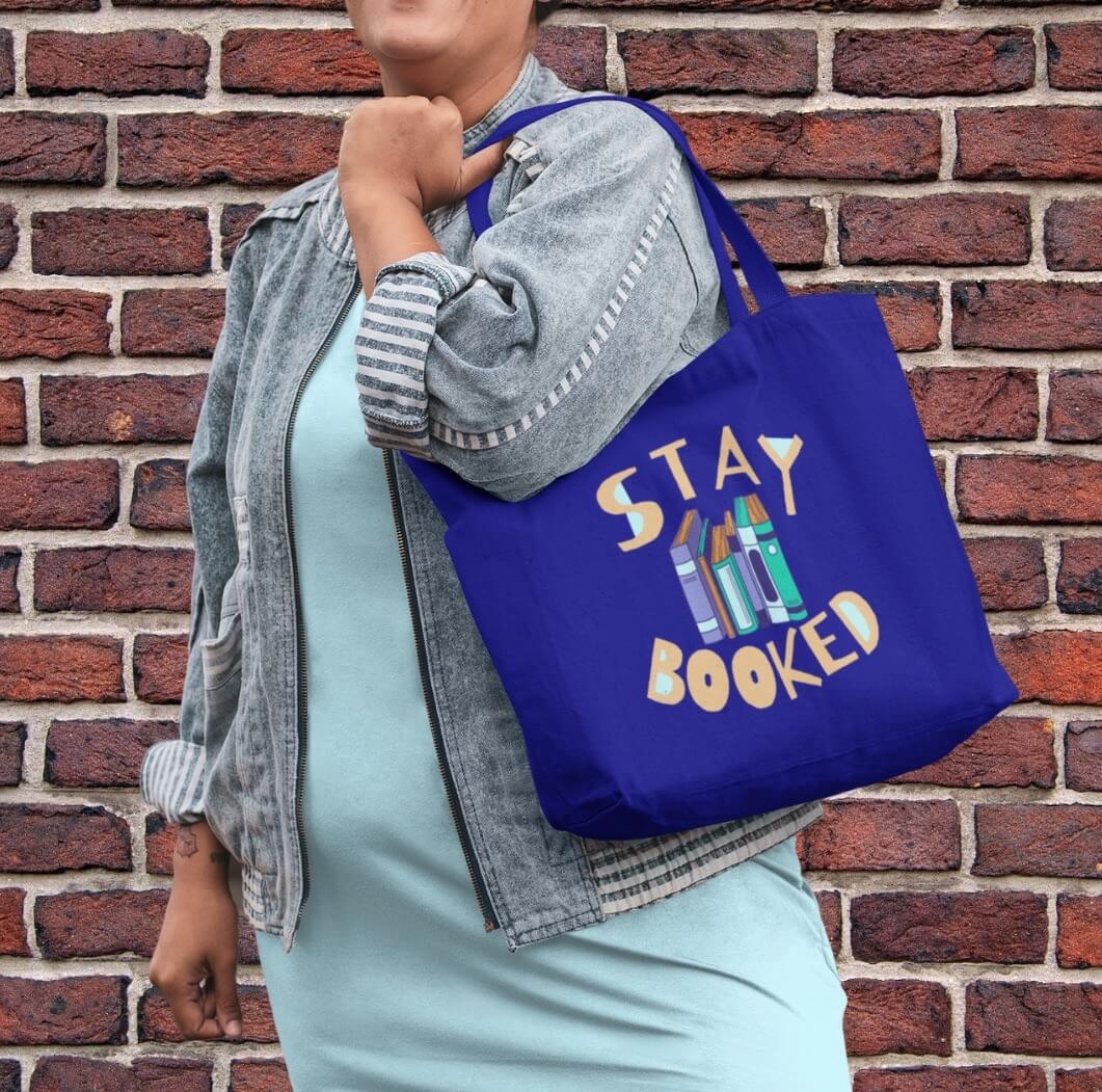 STAY BOOKED Canvas Tote