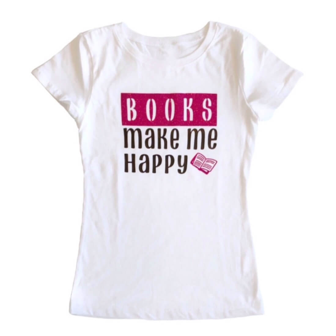 Books Make Me Happy Adult T-Shirt