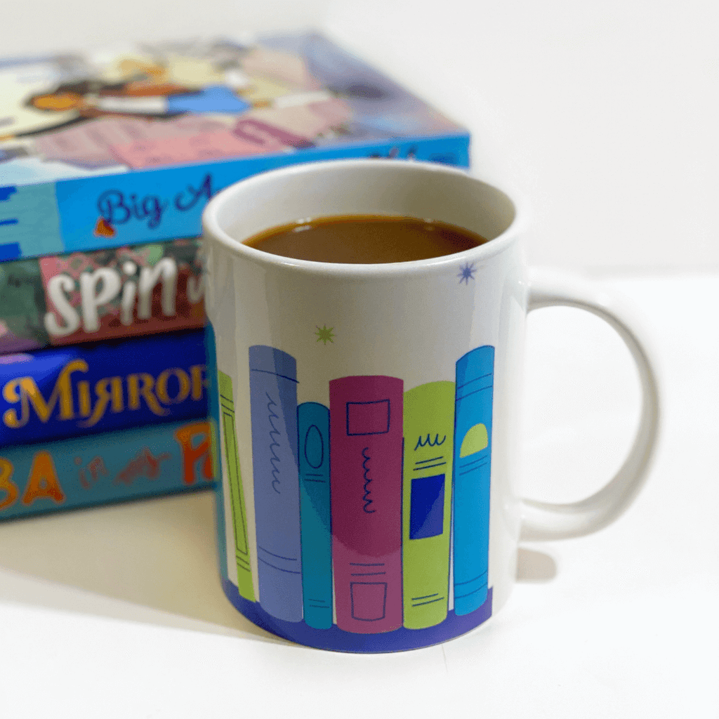 Bookshelf Ceramic Mug